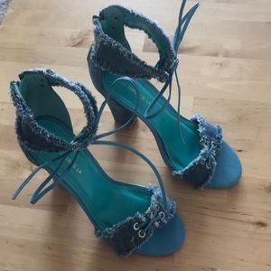 Like new denim heels